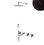 Система скрытого монтажа Bruma Escudo на 3 потока Set 102 140 2NS (2)-straight , верхний душ 300x300мм Night Sky